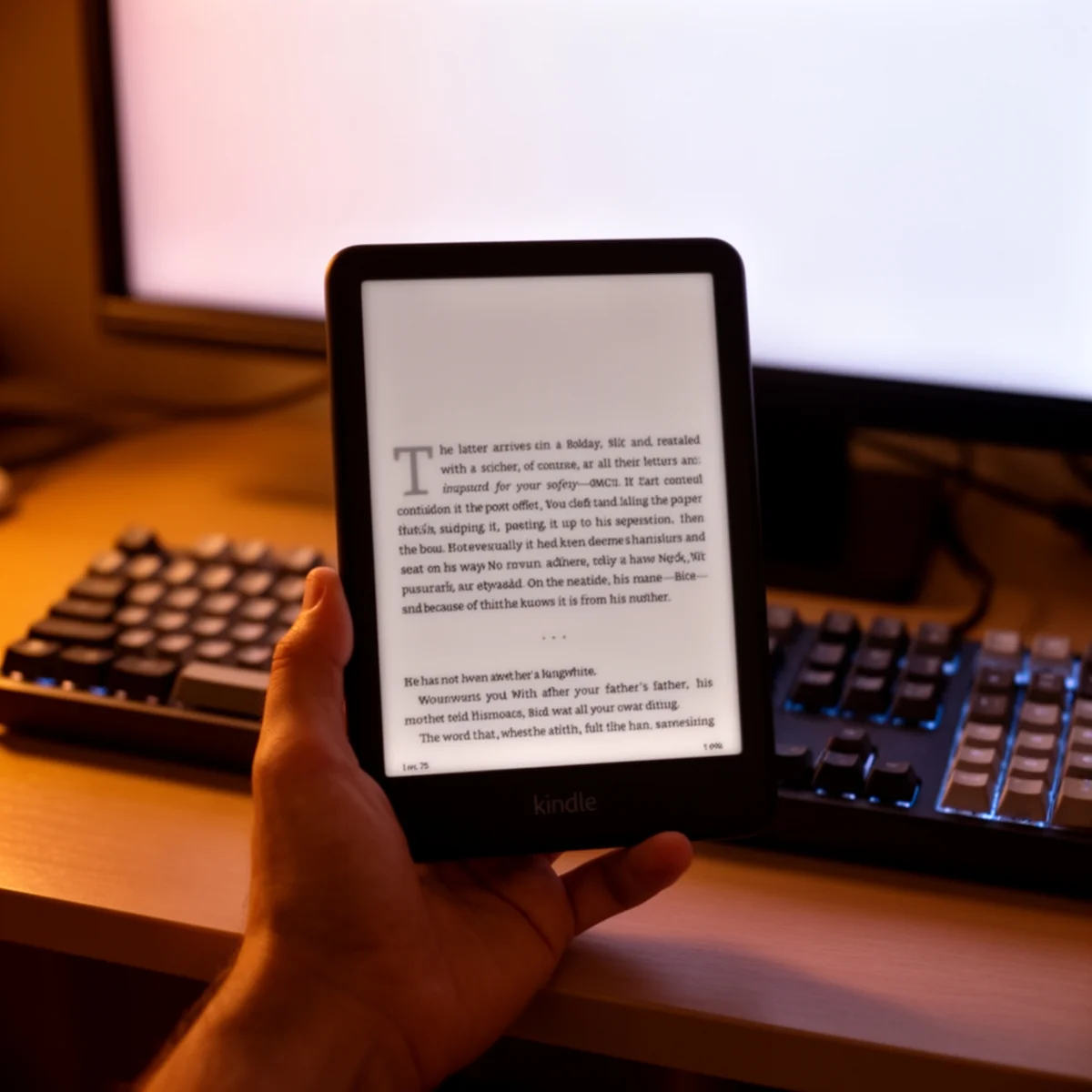 Amazon Kindle Paperwhite 16GB (newest model) in use