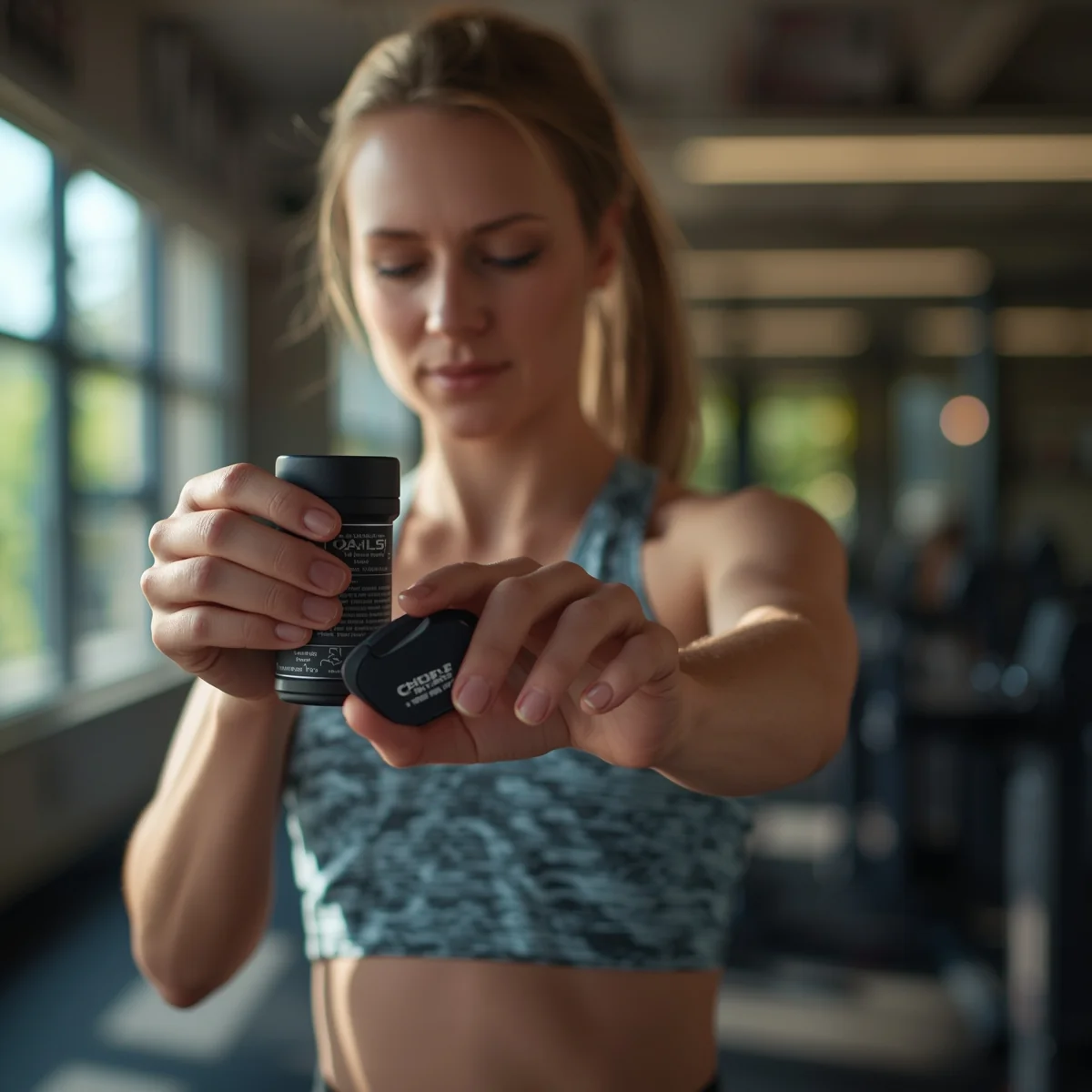 Amazon Basics Neoprene Dumbbell Hand Weights in use