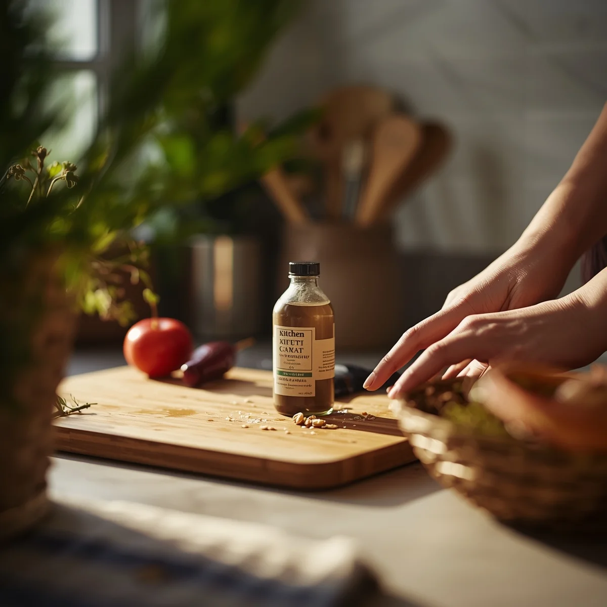 KitchenAid All Purpose Kitchen Shears in use