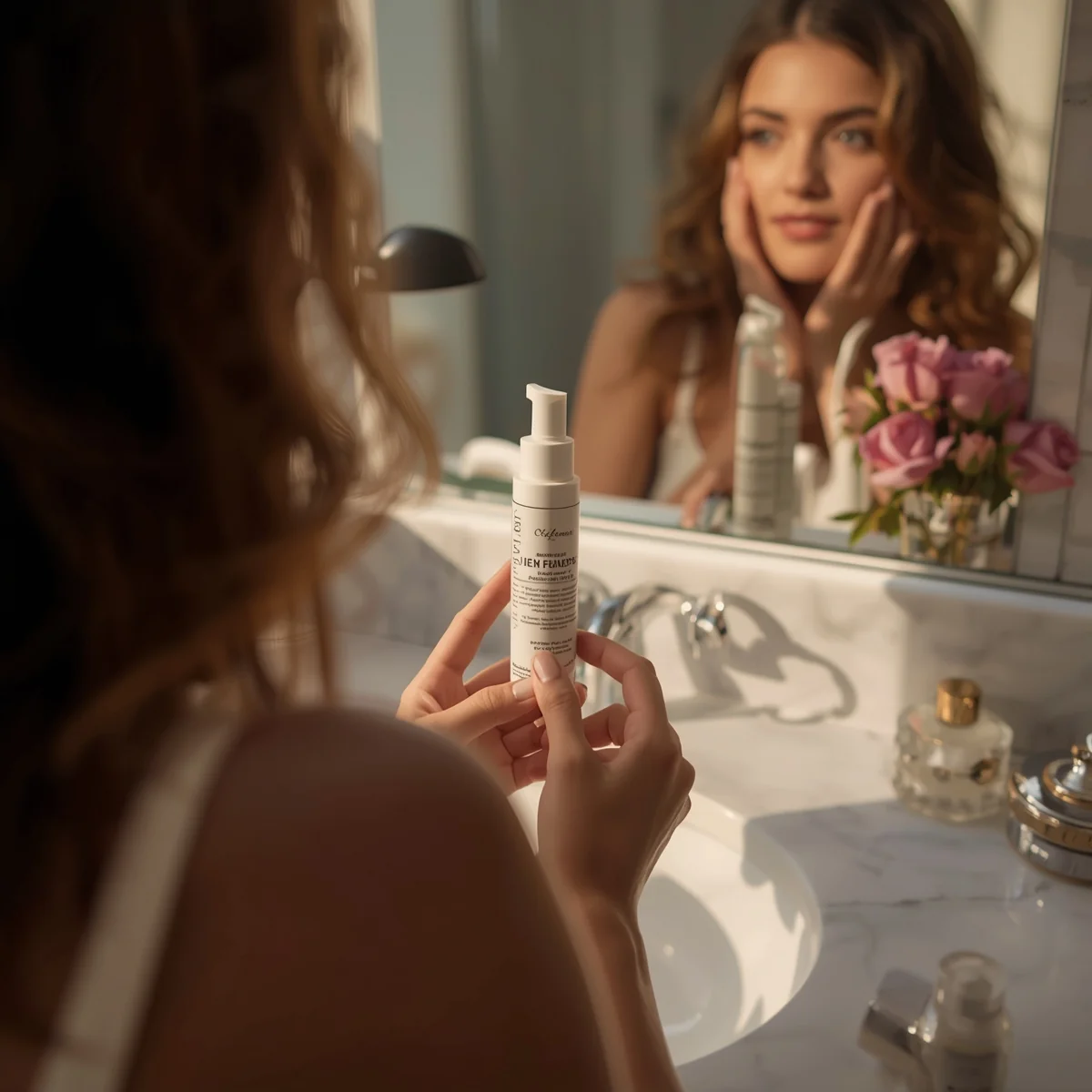 eos Shea Better 24H Moisture Body Lotion, Vanilla Cashmere in use