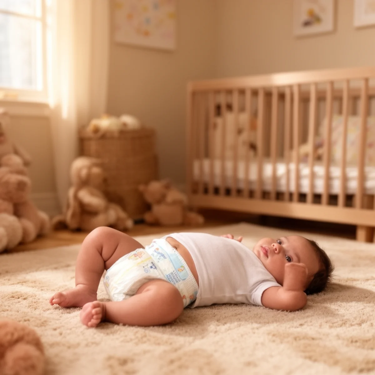 Huggies Little Snugglers Newborn Diapers 31-Count in use