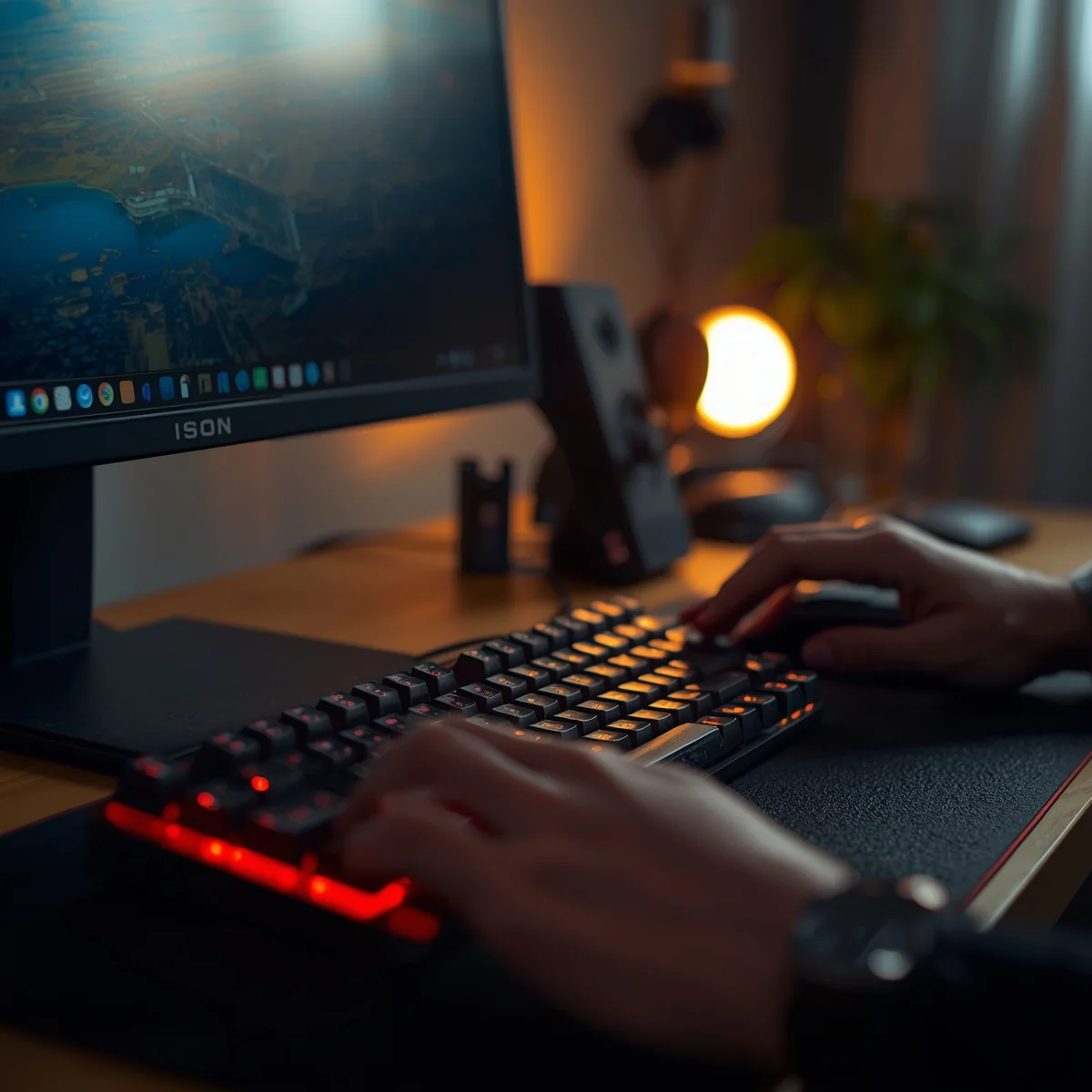 Logitech G305 LIGHTSPEED Wireless Gaming Mouse in use