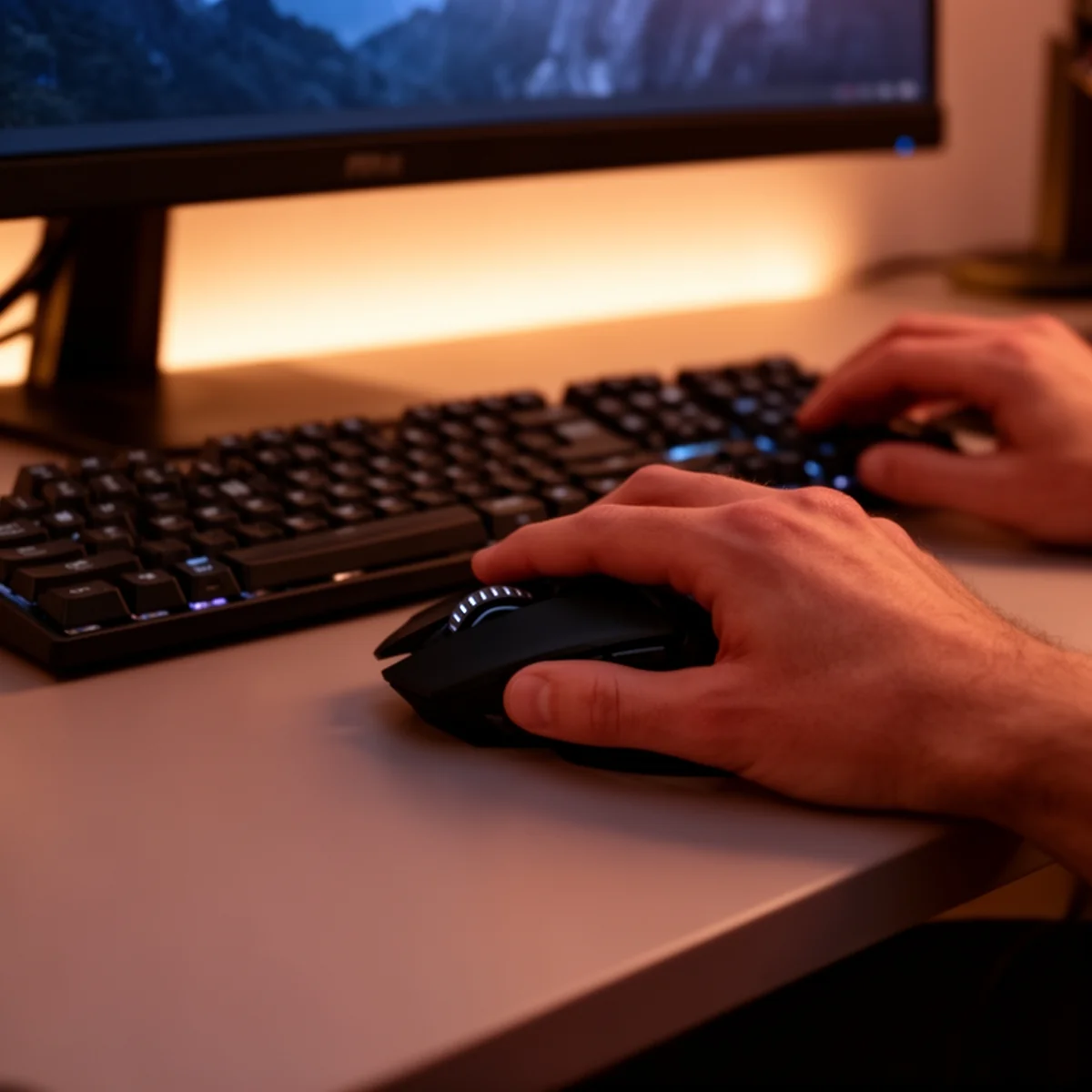 Logitech G502 Hero High Performance Gaming Mouse in use