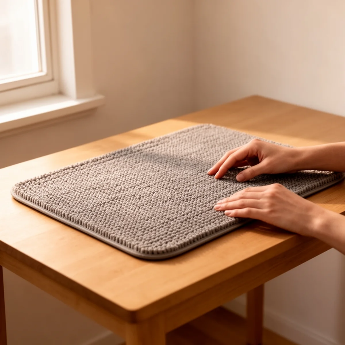 OLANLY Dog Door Mat for Muddy Paws 30x20 in use