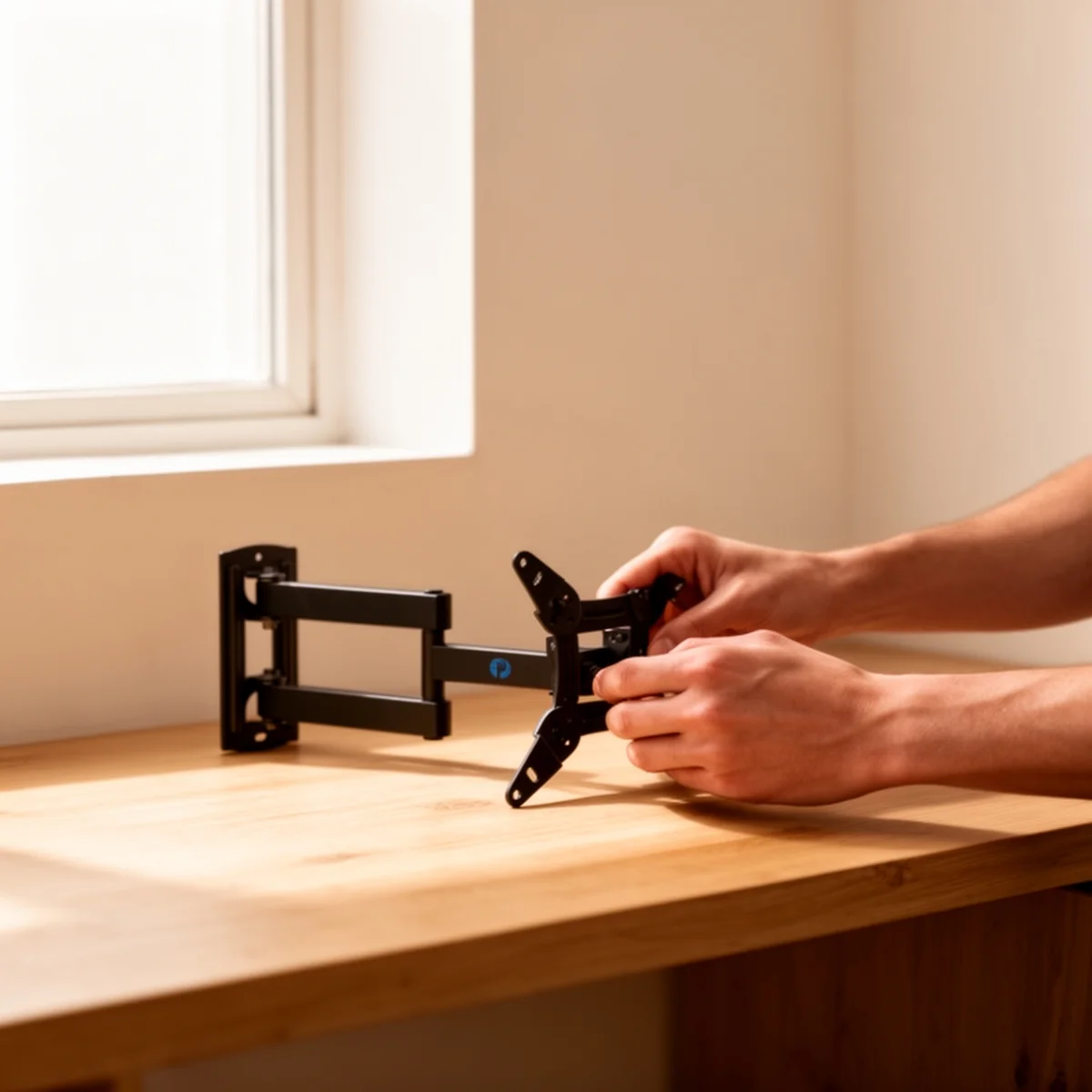 Pipishell Full Motion TV Wall Mount PISF1 (13-43 inch) in use