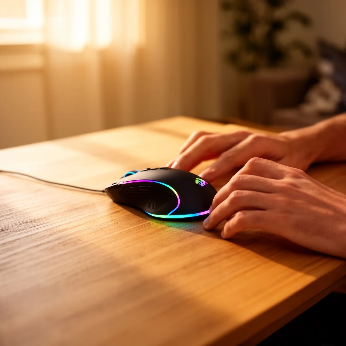 Redragon M612 Predator RGB Gaming Mouse in use