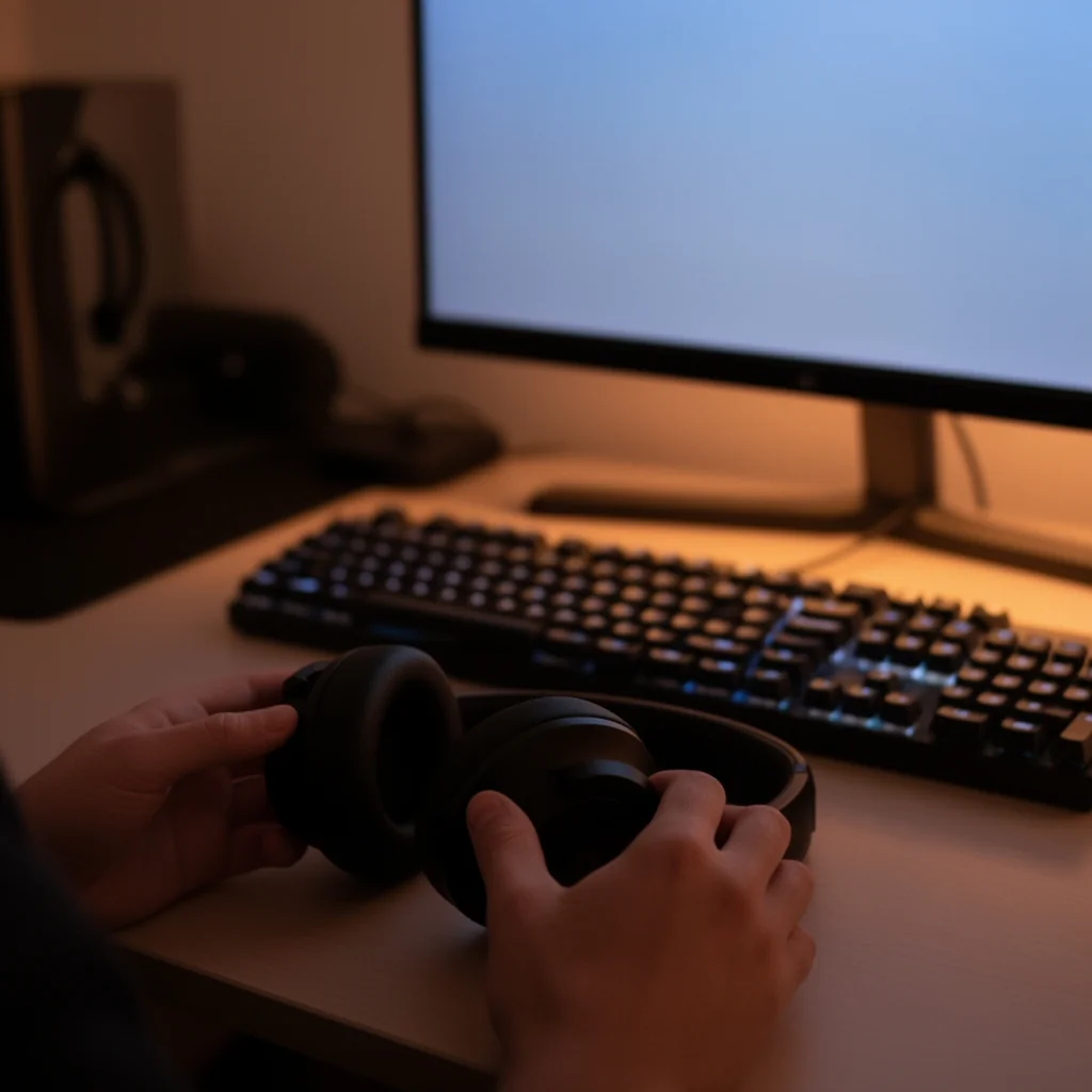 Soundcore by Anker Q20i in use